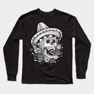 Sugar skull day of the dead. Long Sleeve T-Shirt